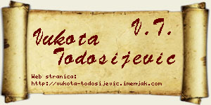 Vukota Todosijević vizit kartica